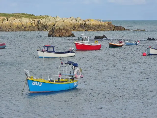 Fishing boats in Bordeaux Harbour, Guernsey.