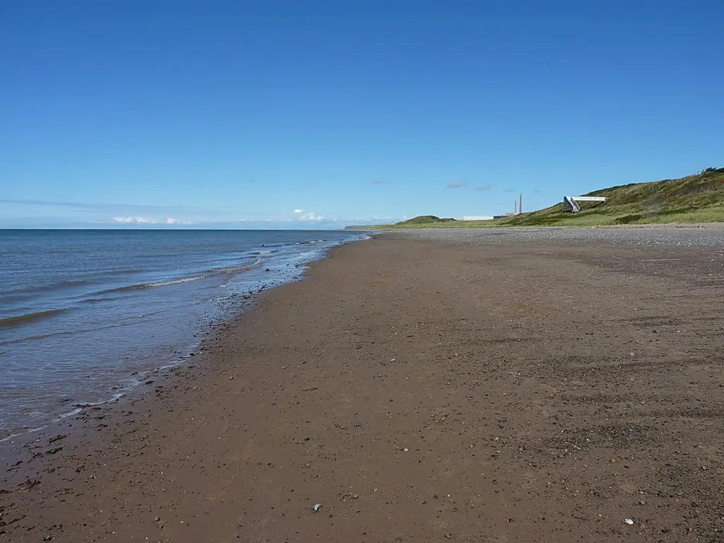Just after high tide on Seascale beach