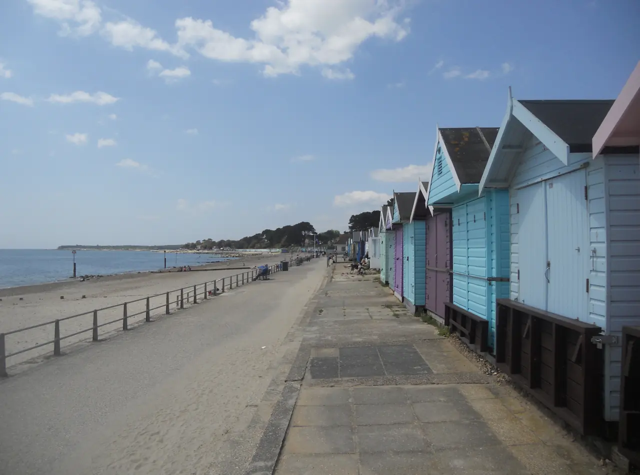 Esplanade at Avon Beach, Christchurch, Dorset, England