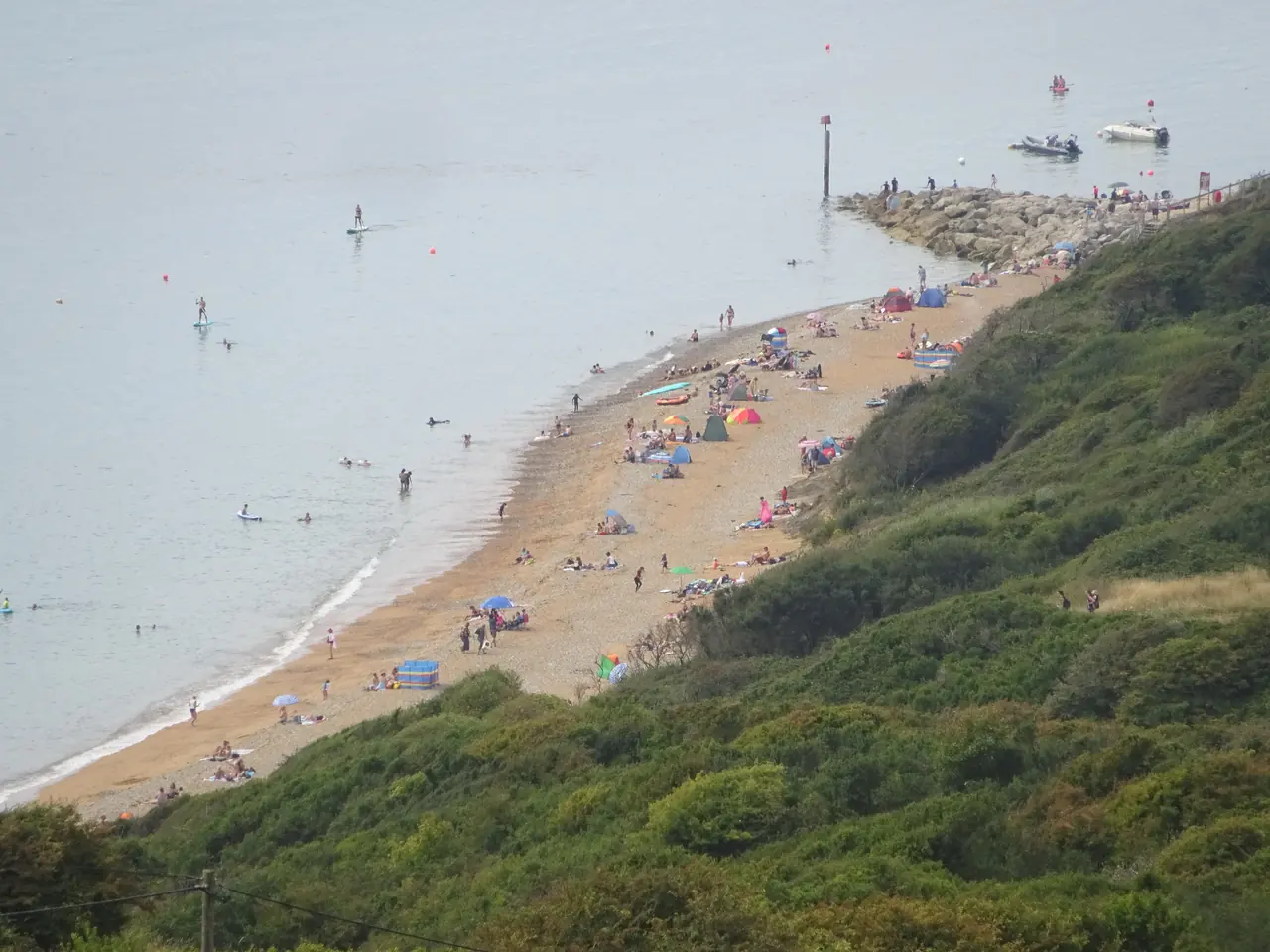 Ringstead beach from the path to White Nothe, Dorset, England.