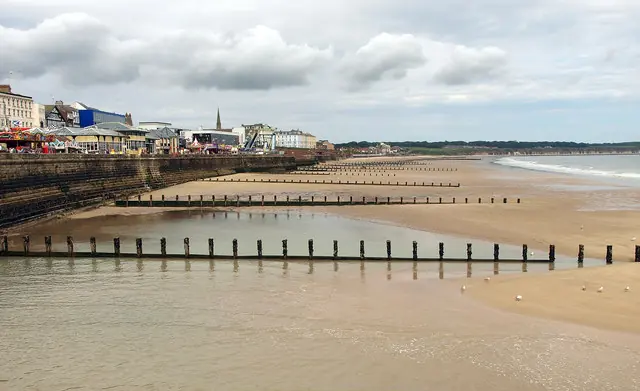 Bridlington North Beach, Bridlington , East Riding of Yorkshire , England.