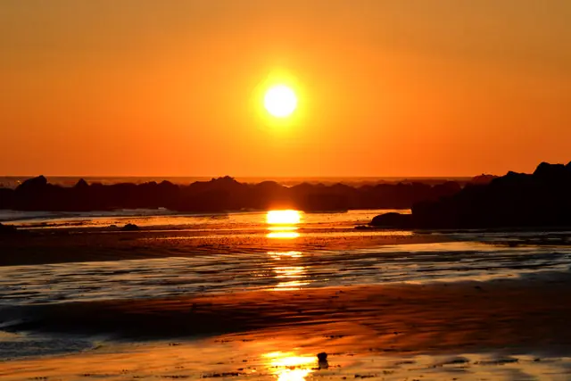 Sunset over Bonchurch Beach, Isle of Wight