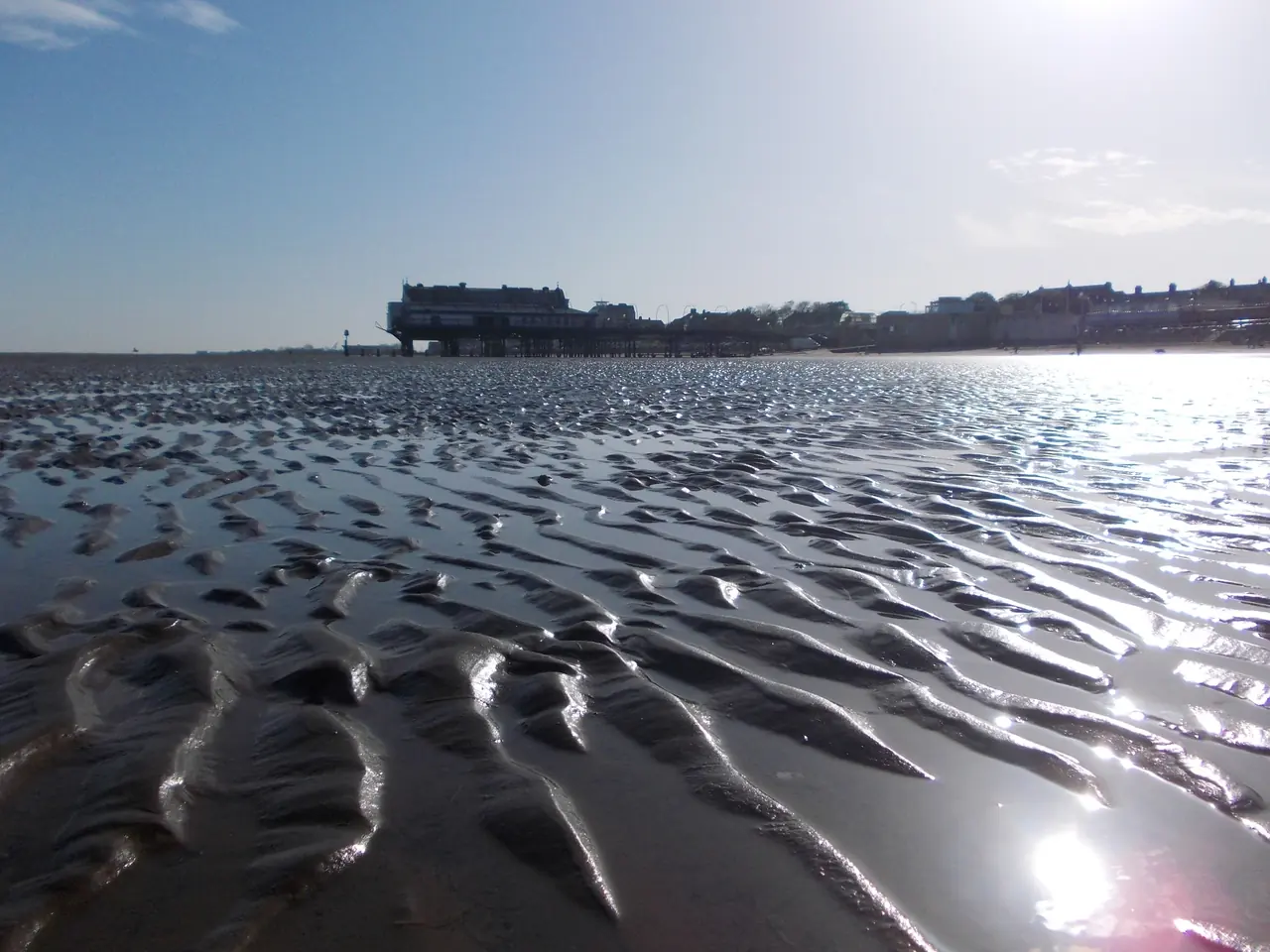 Ripple marks on the beach at Cleethorpes