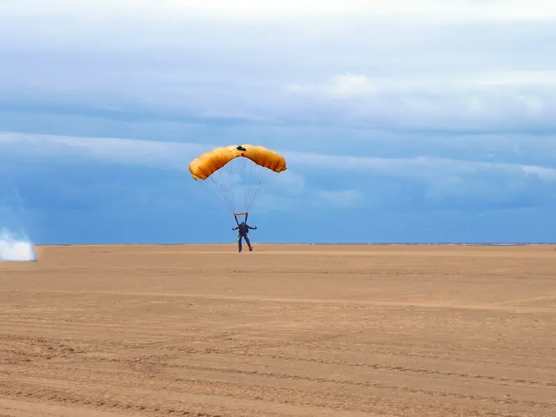 Parachutist, Southport Beach