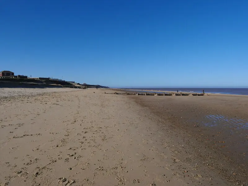 Northwesterly view of Bacton Beach
