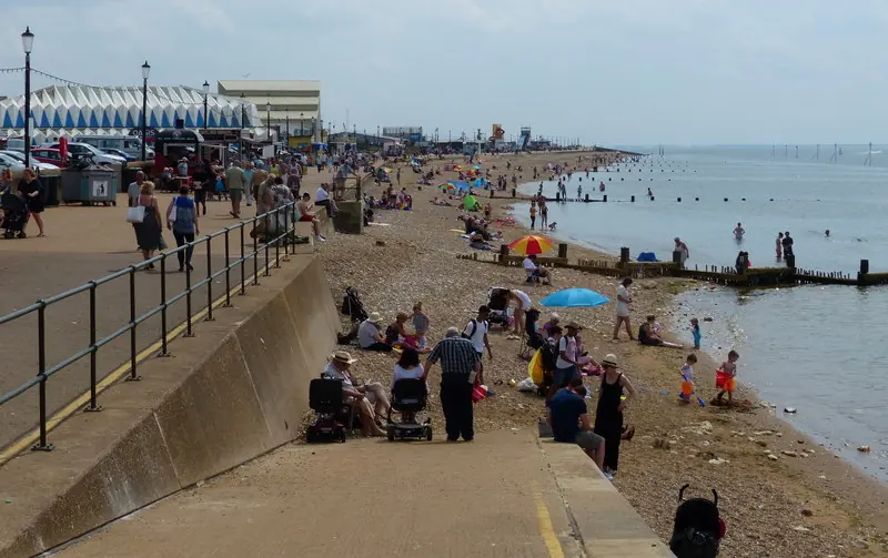 View south along Hunstanton beach