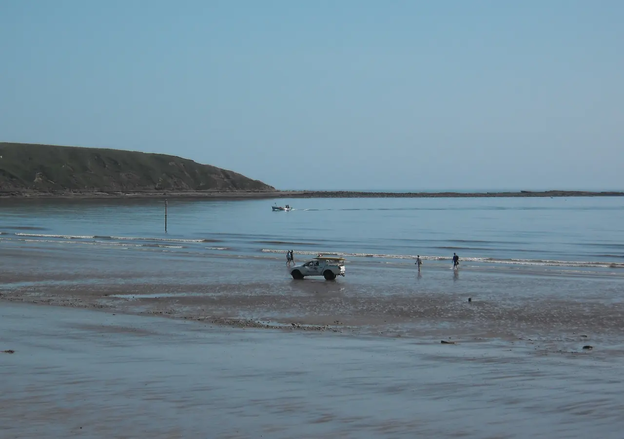 Filey beach and Brigg