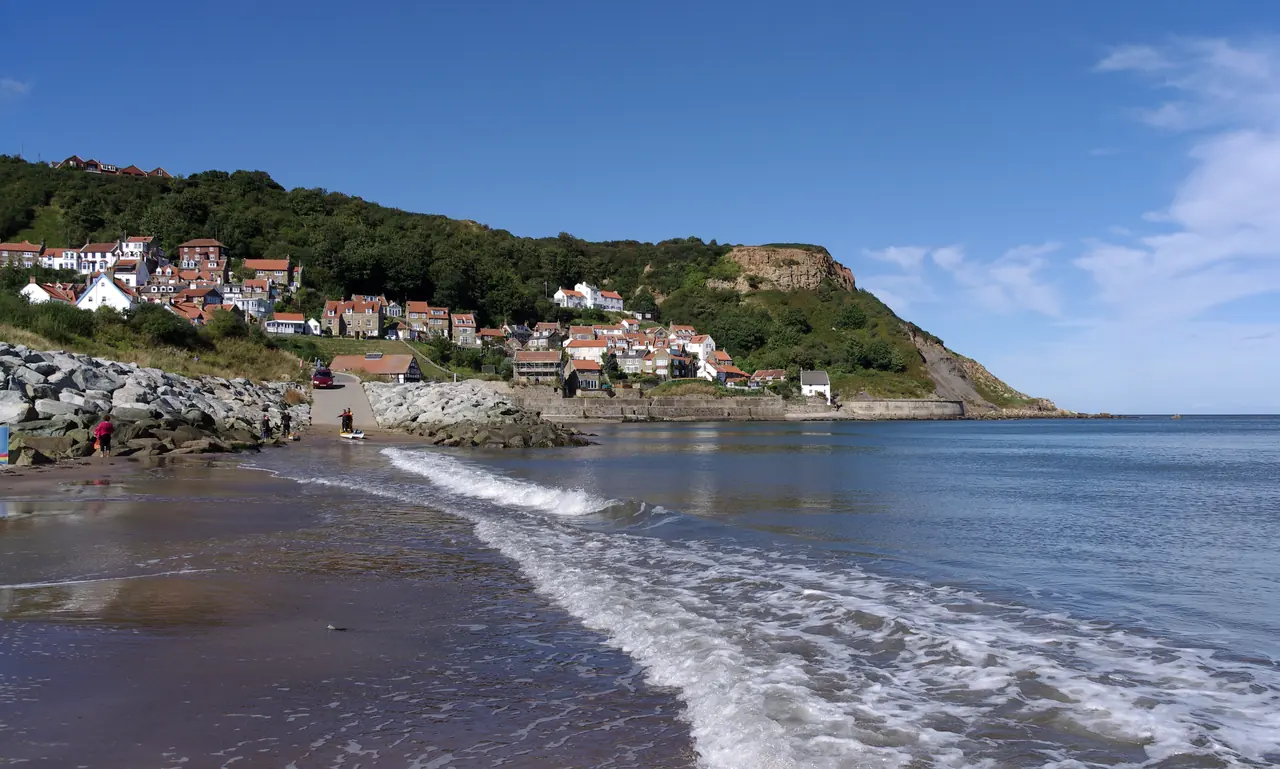 Runswick Bay on the coast of North Yorkshire, near Staithes.