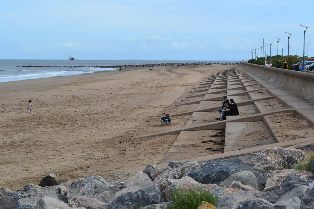 View along the beach at Minehead