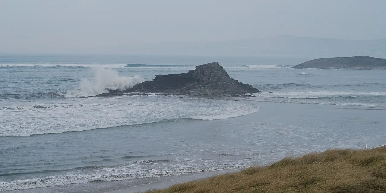Atlantic waves around Blackrock on the Banna shoreline in County Kerry.