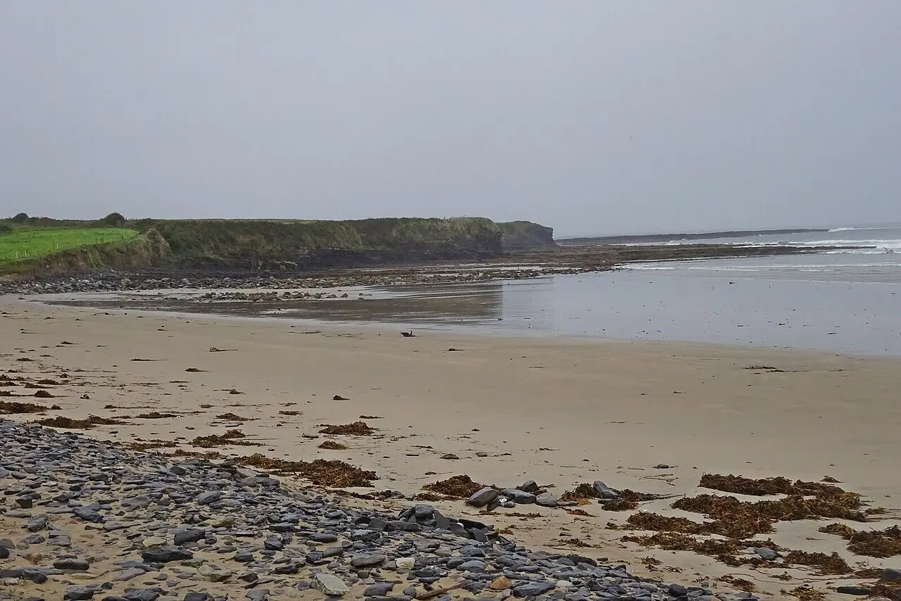 Sand and rocky tidal margins at Streedagh Beach.