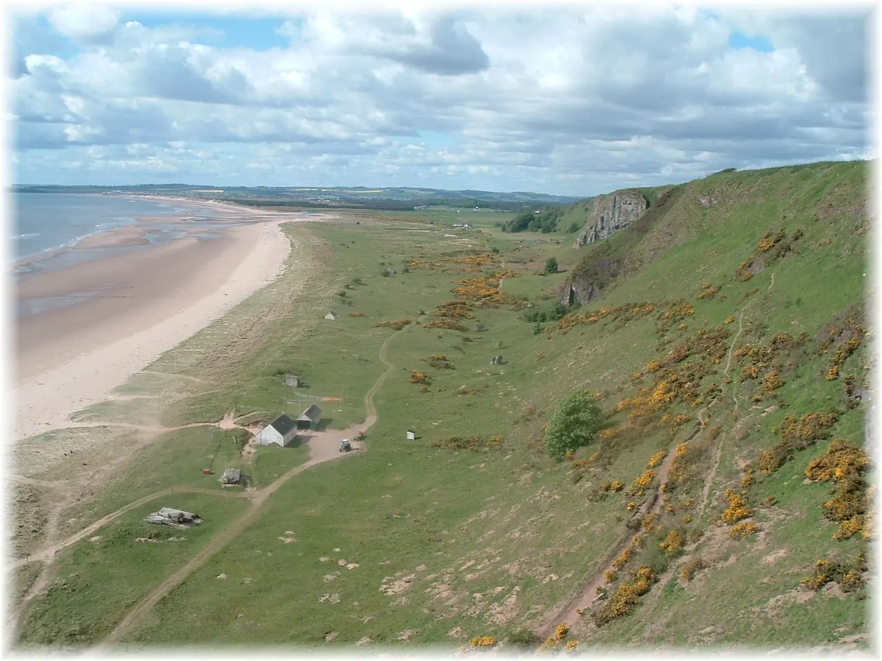 The shore at St Cyrus Beach, St Cyrus, Aberdeenshire.