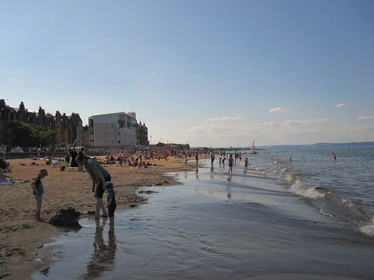 The shore at Portobello Beach, Edinburgh, City of Edinburgh.