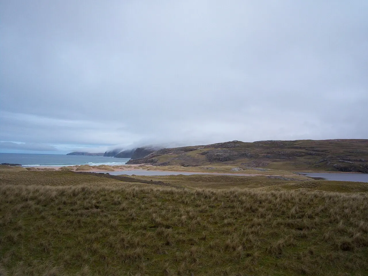 The shore at Sandwood Bay, Kinlochbervie, Highland.
