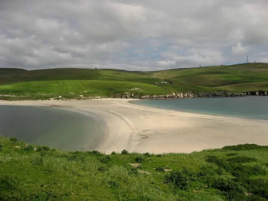 The shore at St Ninian’s Isle Beach, Bigton, Shetland.
