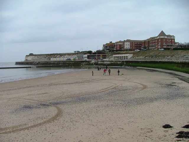 Sand and the promenade at West Bay in Westgate-on-Sea